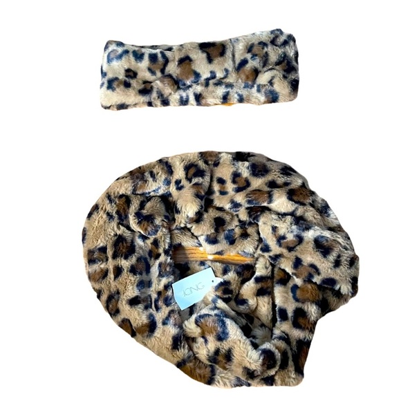Leopard Fur Headband & Infinity Scarf n - Picture 1 of 5